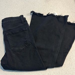 Black High Rise Flare Jeans